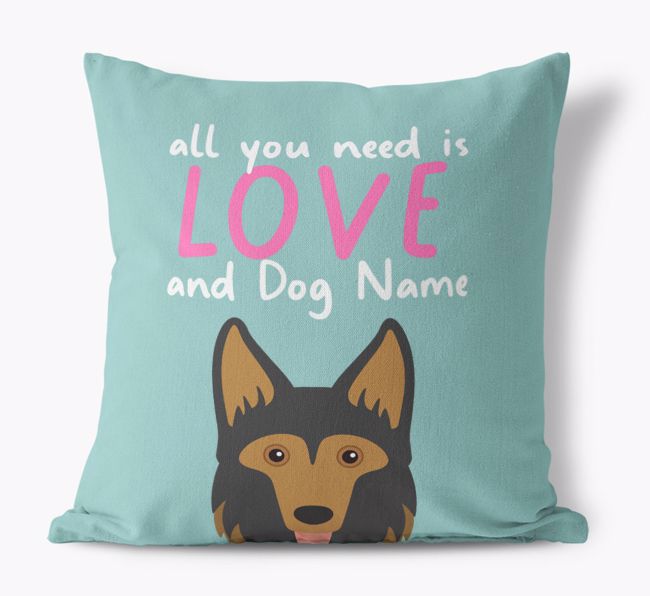 All You Need Is Love: Personalised {breedFullName} Canvas Cushion